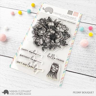 Mama Elephant Clear Stamps - Peony Bouquet